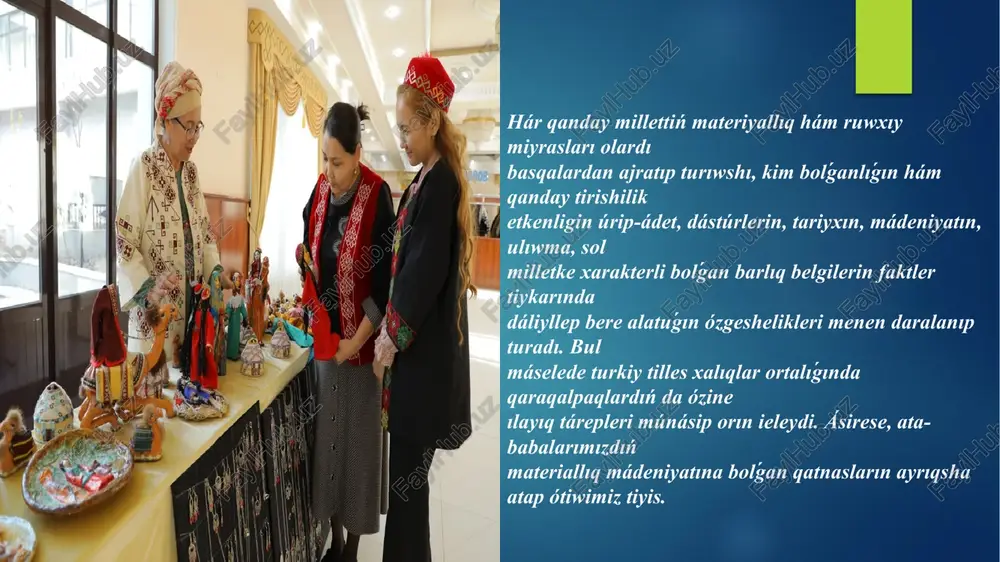 sultan súyin» ápsanaları usınday epikalıq faktlerdiń tiykarǵılarınan esaplanadı. sonıń ishinde «hayallar patshalıǵı haqqında ápsana» n.karazin tárepinen 1875-jılı shımbay qalasında 83 jastaǵı kempirden jazıp alınǵanlıǵı belgili ápsananıń qısqasha mazmunı tómendegishe: jer, aspan, adamlar da basqasha bolǵan bayaǵı dáwirlerde dúnyada úlken samiram atlı patshalıq bolǵan eken. bul patshalıqtı zanay isimli hayal patsha basqarıp, onıń wázirirleri, diywanbegisi de, láshkerleri de hayallardan ibarat bolǵan bul patshalıqta hámme bas wazıypalardı hayallar atqarıp, erkekler úy jumısları menen shuǵıllanǵan. jańa tuwılǵan qız balalar óz aldına tárbiyalanıp, er balalardıń tek júzden biri xızmetker sıpatında alıp qalınıp, basqa balalar qasqır, jolbarıslarǵa jem qılınadı eken. olardıń arasında tiri qaldırılatuǵının tańlaw wazıypası bir soqır kempirge júkletilgen eken. kúnlerden bir kúni zanay patsha da júkli bolıp, onıń bosanatuǵın aykúni jaqınlasadı. sonda bayaǵı kózi ashıq kempir eńirenip jılaptı. sebebin sorasa, ol zanaydıń ul bala dúnyaǵa keltiriwin hám sol balanıń hayallar patshalıǵın qurtatuǵınlıǵın aytıptı hayallar jıynalısıp, bala dúnyaǵa kelgennen keyin onı da jırtqısh haywanlarǵa …