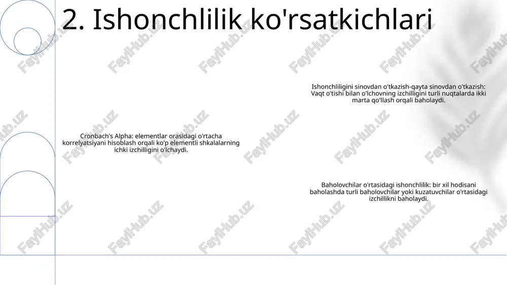 , yangiligi, ozuqaviy qiymati va xavfsizligi haqida ma’lumot beruvchi mahsulot sifati ko‘rsatkichlarining turlari. 7. kuzatish va kuzatish tizimlari 1. statistik jarayonlarni boshqarish (spc): jarayonning ishlashini kuzatish va nazorat qilish, o'zgarishlarni aniqlash va izchil mahsulot sifatini ta'minlash uchun tuzatishlar kiritish uchun statistik usullardan foydalanadi. 2. tajribalarni loyihalash (doe): turli jarayon parametrlarini ularning mahsulot sifatiga ta'sirini aniqlash va ishlab chiqarish jarayonini optimallashtirish uchun tizimli sinovdan o'tkazishni o'z ichiga oladi. 3. tekshiruv va sinov: mahsulotning texnik shartlarga muvofiqligini tekshirish va nuqsonlarni aniqlash, sifat va muvofiqlikni ta'minlash uchun qo'lda yoki avtomatlashtirilgan tekshiruvlarni o'z ichiga oladi. 8. ishlab chiqarish jarayonini nazorat qilish buzilmaydigan sinov (ndt): ultrasonik, rentgenografiya va girdob oqimi kabi usullar mahsulot sifatini zarar etkazmasdan baholashi mumkin. vayron qiluvchi sinov: qisish kuchi, qattiqlik va sinish chidamliligi kabi material xususiyatlarini baholash uchun namunalarni sindirish yoki kesish. jarayon davomida tekshirish: sifatni nazorat qilish va real vaqt rejimida yuzaga kelishi mumkin bo'lgan kamchiliklarni aniqlash uchun ishlab chiqarish …