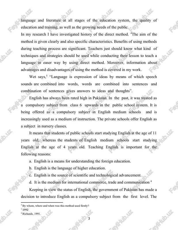 it is the medium for international commerce, trade and communication keeping in view the status of english, the government of pakistan has made a decision to introduce english as a compulsory subject from the first level. the main objective of this study was to determine the role of direct teaching in the academic achievement of english students at the secondary level a 2. chapter i theoretical foundation of direct method. 1.1 creation of direct method as the most effective teaching method if we take a deeper look into direct method's philosophies, we can see that it’s something teachers want to try out it in their classroom. let’s begin.what’s the direct method? around the turn of the 19th century in england a method arose that served to right the shortcomings of the grammar-translation method—the most prevalent language teaching approach in those days.so it contrasts with the grammar–translation method & bilingual method …