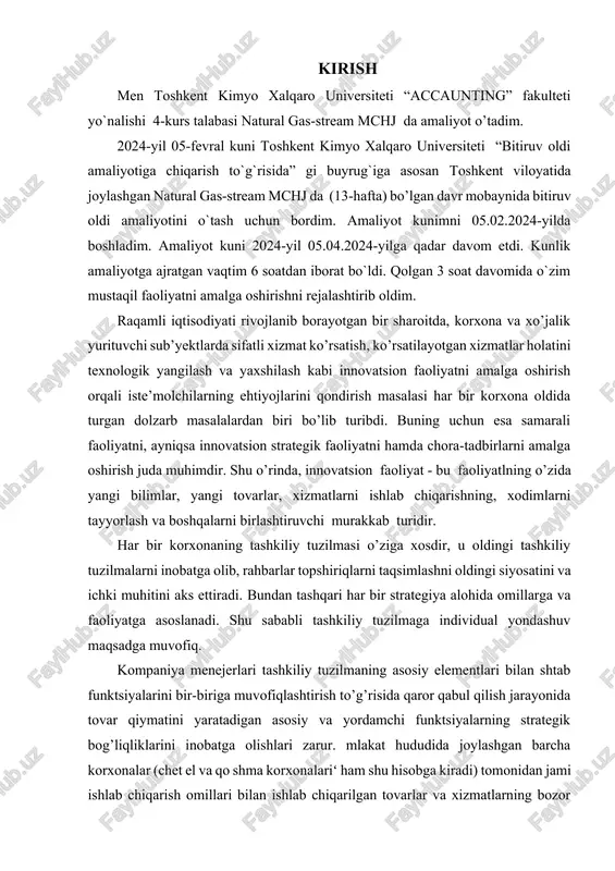asini bajarib qolmasdan, balki manfaatdor tomonlarga tasarrufida mavjud bo'lgan moliyaviy resurslardan qanday qilib yaxshiroq foydalanish to'g'risida xolis va asoslangan qaror qabul qilishi uchun xo'jalik yurituvchi subyektning faoliyati to'g'risida axborot to'plash, uni qayta ishlash va uzatish vositasiga aylandi. hozirgi paytda buxgalterlar ishiga qo'yiladigan talablar tubdan o'zgarmoqda. buxgalter korxona rahbariga moliyaviy ahvolning barqarorligini oshirishga imkon beradigan yo'llami ko'rsatib berishi, iqtisodiy tahlil, umuman korxonaning pul oqimlari va moliyasini boshqarish bilan, ya'ni moliyaviy menejment bilan shug'ullanishi kerak. buning uchun, eng avvalo, buxgalterlar bhma larini va hisob ishlariga oid me'yoriyhuquqiy hujjatlami bilishlari lozim. ana shundagina buxgalteriya hisobini samarali tashkil qilishga erishish mumkin. mavjud xalqaro amaliyot buxgalteriya hisobini me'yorlar yordamida boshqarishning 4 darajali tizimini ko'zda tutadi. birinchi daraja - qonun hujjatlari, masalan, «buxgalteriya hisobi to'g'risida»gi qonun. ikkinchi daraja - asosiy qoidalar majmui, ya'ni buxgalteriya andozalari. mazkur darajada buxgalteriya tushunchalari va qoidalari shunday belgilanadiki, toki ular buxgalteriya hisobi bilan bog'liq shaxslar tomonidan bir xilda talqin etilsin. uchinchi …