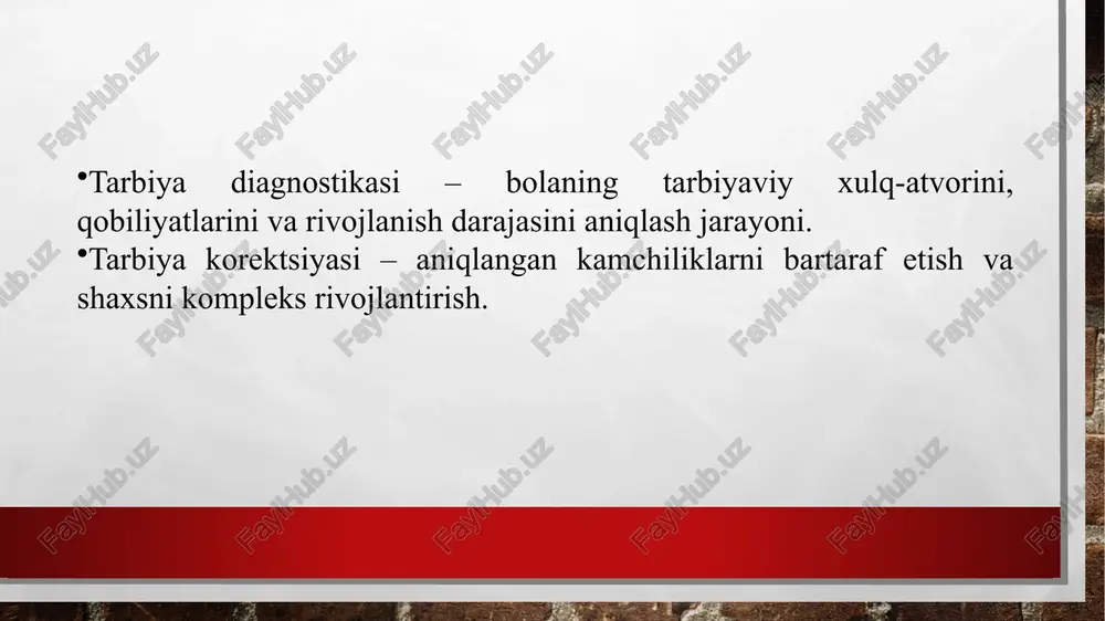 siyasi fanlari o‘quvchilarning individual rivojlanishini ta’minlaydi. jamiyatga moslashuv, ijtimoiy va psixologik barqarorlikni rivojlantiradi. zamonaviy ta’lim va sog‘lomlashtirish dasturlarida qo‘llanadi. tarbiya diagnostikasi va korreksiyasi fani bolalarning rivojlanishini baholash va aniqlangan kamchiliklarni bartaraf etish jarayonlarini o‘rganadi. ushbu fan psixologiya, pedagogika, tibbiyot, biologiya, ijtimoiy fanlar, filologiya va axborot texnologiyalari bilan chambarchas bog‘liq. fanlararo integratsiya orqali: bolaning psixologik va ijtimoiy xususiyatlari aniqlanadi; tarbiyaviy va korektsion metodlar ishlab chiqiladi; jismoniy, aqliy va kommunikativ rivojlanish ta’minlanadi; individual yondashuv va samarali ta’lim-tarbiya jarayoni tashkil etiladi. shu bilan, tarbiya diagnostikasi va korreksiyasi fanining boshqa fanlar bilan aloqadorligi bolalarning shaxsiy rivojlanishini, ijtimoiy moslashuvini va jamiyatdagi muvaffaqiyatini ta’minlashda muhim ahamiyatga ega. e’tiboringiz uchun rahmat image3.jpg /docprops/thumbnail.jpeg