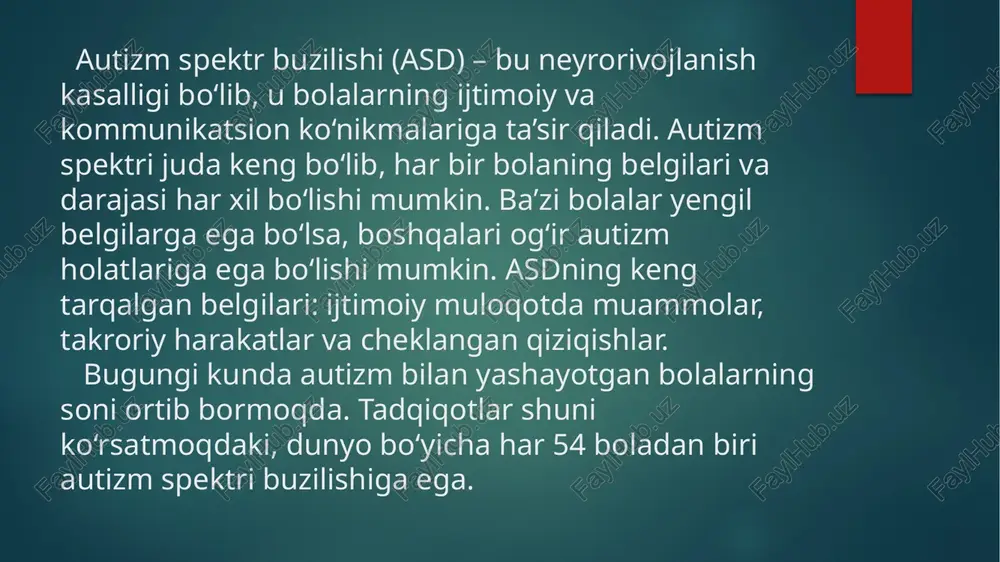 autizm spektri buzilishi - Page 3