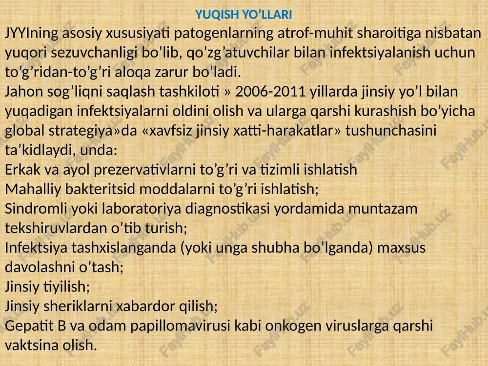 jinsiy yo’l bilan yuqadigan infektsiyalar - Page 3