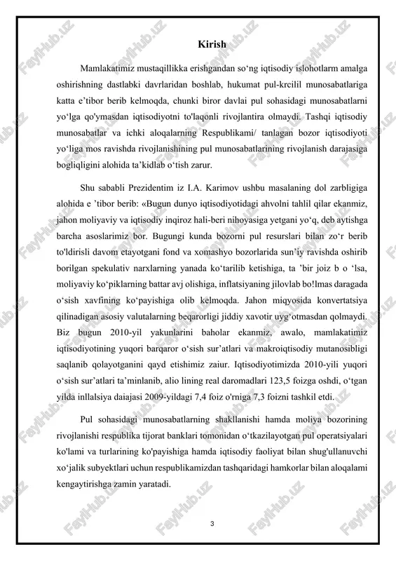 oda aqsh dollari, angliya funt sterlingi, yaponiya iyenasi va 2002-yil yanvardan muomalaga kiritilgan yevropa ittifoqi mamlakatlarining pul birligi – yevro jahon puli vazifasini bajaradi. pul – bu shunday maxsus tovar, u hamma boshqa tovarlar uchun umumiy ekvivalent vazifasini bajaradi. pul umumiy tovarlarni ayrboshlashda asosiy vazifasini bajaradi. qadimda pul vazifasini turli xil tovarlar bajargan, masalan, chorva mollari, mol terilari, bolta va hokazo. keyinchalik pul vazifasini qimmatbaho metallar bajargan, chunki ular oʻzini sifatini yoʻqotmaydi va pul oʻrnini bosishda juda qoʻl kelgan. pul oddiy mahsulot boʻlib qolmay, u ijtimoiy qiymatga ega, yaʼni hamma tovarlarni xarid etish vositasi boʻlib hizmat qiladi. ratsionalistik konsepsiya: bu konsepsiyaga ko‘ra, pul birinchi navbatda odamlarning aqlli va maqsadli harakatlari tufayli paydo bo‘lgan. odamlar iqtisodiy foyda olish maqsadida pulni ishlab chiqishgan. kelib chiqishi: ratsionalistik konsepsiya odamlarning o‘zaro aloqalari va iqtisodiy faoliyatlari orqali to‘lov vositasi sifatida pulni qo‘llashni boshlaganliklarini ta’kidlaydi. evolyutsion konsepsiya: bu konsepsiya pulning o‘zgarish jarayonlari orqali rivojlanib kelganligini ko‘rsatadi. …