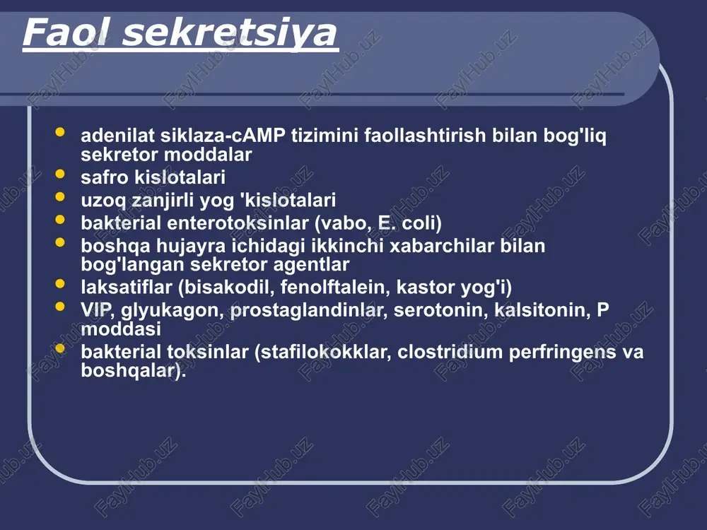 idli, ko'pikli salmonella uchburchagi eksikozning belgilari. ko'pincha its koprogrammada leykotsitlar yoki eritrotsitlar mavjud emas sigmoidoskopiya paytida o'zgarishlar yo'q qon, najas, siydik madaniyatlari pti epidemiologik tarix kasallikning ommaviy tabiati qisqa inkubatsiya (30 daqiqadan boshlab) tez qisqa muddatli yaxshi kurs gastritning ustunligi koprogrammada leykotsitlar yoki eritrotsitlar mavjud emas sigmoidoskopiya paytida o'zgarishlar yo'q virusli diareya past darajadagi isitma yuqori nafas yo'llarining qatar kamdan-kam hollarda suvsizlanish qulay kurs og'ir holatlarda - markaziy asab tizimining shikastlanishi, teri toshmasi epidemiologik tarixda - bemorlar bilan aloqalar koprogrammada leykotsitlar yoki eritrotsitlar mavjud emas sigmoidoskopiya paytida o'zgarishlar yo'q vabo oddiy harorat oshqozon og'rig'i yo'q avval diareya, keyin qusish og'ir ekizoz ( iii - iv daraja) koprogrammada leykotsitlar yoki eritrotsitlar mavjud emas sigmoidoskopiya paytida o'zgarishlar yo'q botulizm epidemiologik tarix (konservalarni iste'mol qilish, uyda pishirilgan dudlangan go'sht) haroratning o'rtacha ko'tarilishi o'rtacha gastroenterit kasallikning 1-2-kuni bulbar, oftalmoplegik, miyastenik sindromlarning paydo bo'lishi. giardiaz o'rtacha intoksikatsiya o'rtacha enterit uzoq muddat. takroriy tabiat oilaviy hodisa …