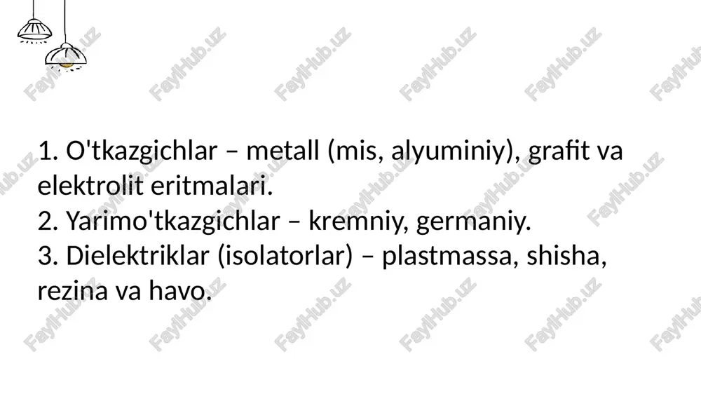 elektr o'tkazgichlar va ularning parallel hamda ketma-ket ulanishlari - Page 3