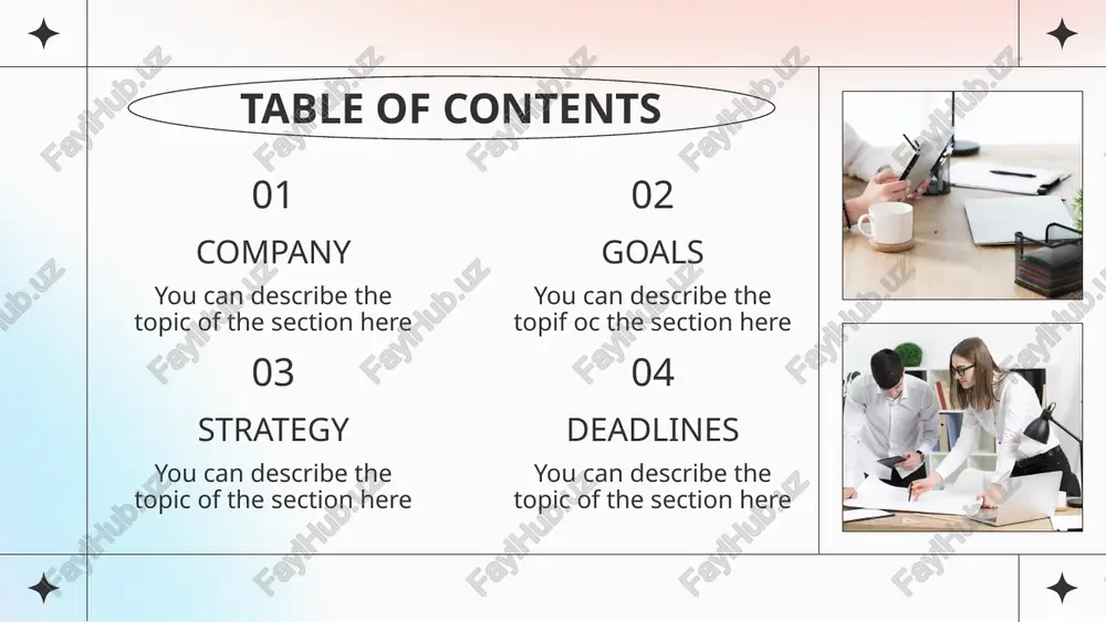 ation template was created by slidesgo, including icons by flaticon, infographics & images by freepik alternative resources resources did you like the resources on this template? get them for free at our other websites: vectors technology instagram stories design template photos medium shot businesswoman in white shirt flat lay creative business arrangement on white background with person taking notes woman in white shirt sitting in car and talking at the phone top view of team work at office water bottle with assortment of pens and massage stone business woman working on laptop beautiful young female architect drawing sketch on white paper over the wooden desk young businesswoman discussing project with her male colleague on white paper over the desk close-up of young businesswoman using digital tablet with coffee cup; laptop on wooden table laptop with smartphone and blank frame young business team working together in the office young business man …