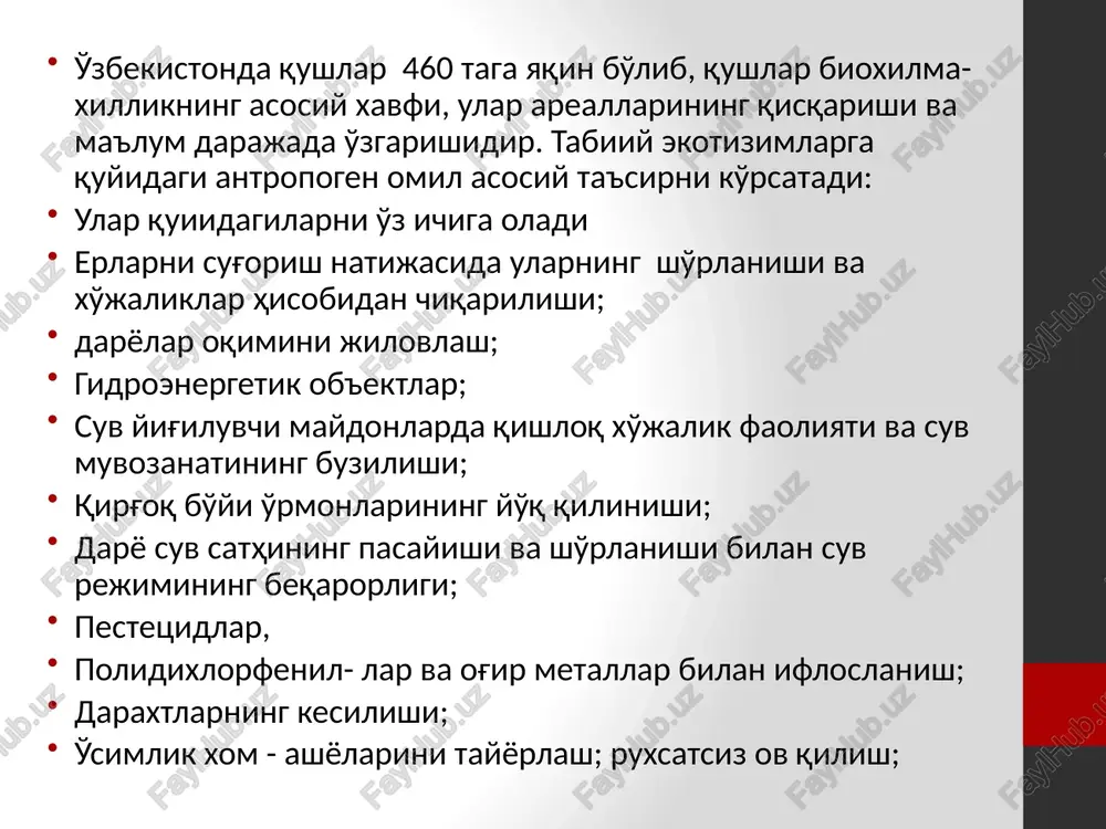 'q-kulrang, ostki qismi och bo'lib, ko'plab ko'ndalangiga ketgan to'q yo'li bor. yosh qushlarning pastki qismi qizg'ish, uzunasiga ketgan qo'ng'ir dog'lar bor. boshining yon tomonlarida o'ziga xos qora «mo'ylovi» bor. tovushi baland, qattiq chinkirik «kyak-kyak-kyak». tarqalishi. antarktidadan tashqari er kurrasida keng tarqalgan. evrosiyoda tundra va o'rmonlarda uyalaydi. o'zbekistonda uchib o'tish va qishlash davrida tekisliklarda va tog' etaklarida uchraydi. yashash tarzi. turli landshaftlarda yashaydi: tundrada, deng'iz, daryo va ko'llar qoyali qirg'oqlarda, ochik joylari bor o'rmonlarda, tog'larda, xatto katta shaharlarda. suv havzalari yoki botqoqlik joylari bor hududlar tanlaydi, katta o'rmonsiz quruq landshaftlardan va qalin o'rmonlardan qochadi. stepnaya pustelga – falco naumanni kuyka, cho'l miqqiysi kuyka (dasht miqqiysi) – falco naumanni tashqi ko'rinishi. kichik lochin (kaptardan bir oz kichikroq). erkagining og'irligi 90-180 g, urg'ochining og'irligi 135-210 g, umumiy uzunligi 29-33 sm, qanotlarini yozgandagi kengligi 58-75 sm. miqqiyga o'xshaydi, lekin undan bir oz kichik va tusi ochiq bo'ladi. tanasining usti tomoni jigar rangda, pastki tomoni …