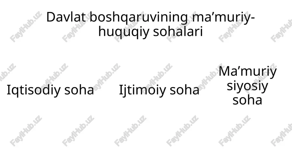 rganlari; - moliya va g'aznachilik sohasidagi vakolatli davlat boshqaruvi organlari; - soliq va bojxona sohasidagi vakolatli davlat boshqaruvi organlari; - tashqi savdo va investitsiya sohasidagi vakolatli davlat boshqaruvi organlari; - qishloq va suv xo‘jaligi sohasidagi vakolatli davlat boshqaruvi organlaridir. xo ‘jalik boshqaruvi organlariga: - agrosanoat va oziq-ovqat sohasidagi x o‘jalik boshqaruvi organlari; - transport va logistika sohasidagi xo‘jalik boshqaruvi organlari; - bank va xizmat ko'rsatish sohasidagi xo‘jalik boshqaruvi organlari; - ishlab chiqarish sohasidagi xo‘jalik boshqaruvi organlaridir maxsus vakolatli organlar umumiy vakolatli organlar iqtisodiyot sohasini boshqaruvchi davlat organlari o'zbekiston respublikasi vazirlar mahkamasi oʻzbekiston respublikasi iqtisodiyot va moliya vazirligi: o’zbekiston respublikasi investitsiyalar, sanoat va savdo vazirligi o’zbekiston respublikasi qishloq xo’jaligi vazirligi o’zbekiston respublikasi suv xo’jaligi vazirligi o’zbekiston respublikasi raqamli texnologiyalar vazirligi o’zbekiston respublikasi transport vazirligi o’zbekiston respublikasi tog’-kon sanoati va geologiya vazirligi o’zbekiston respublikasi qurilish va uy-joy kommunal xo’jaligi vazirligi soliq va bojxona qo’mitasi iqtisodiyot sohasini boshqaruvchi davlat organlari tizimi deganda nima …
