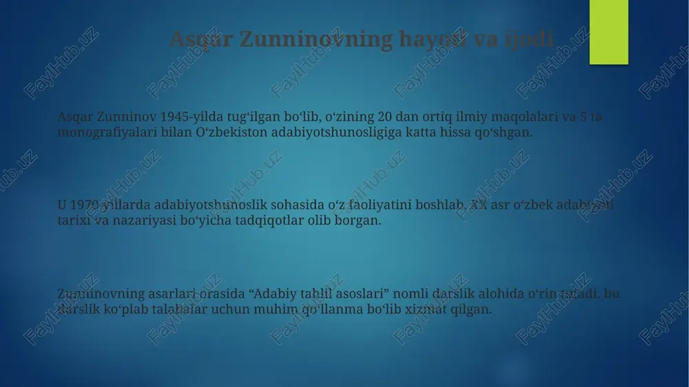 asqar zunninovning hayoti va ijodi - Page 3