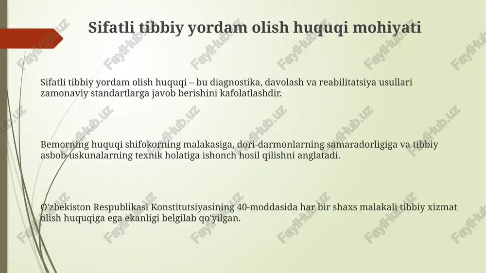 sifatli tibbiy yordam olish huquqi - Page 3