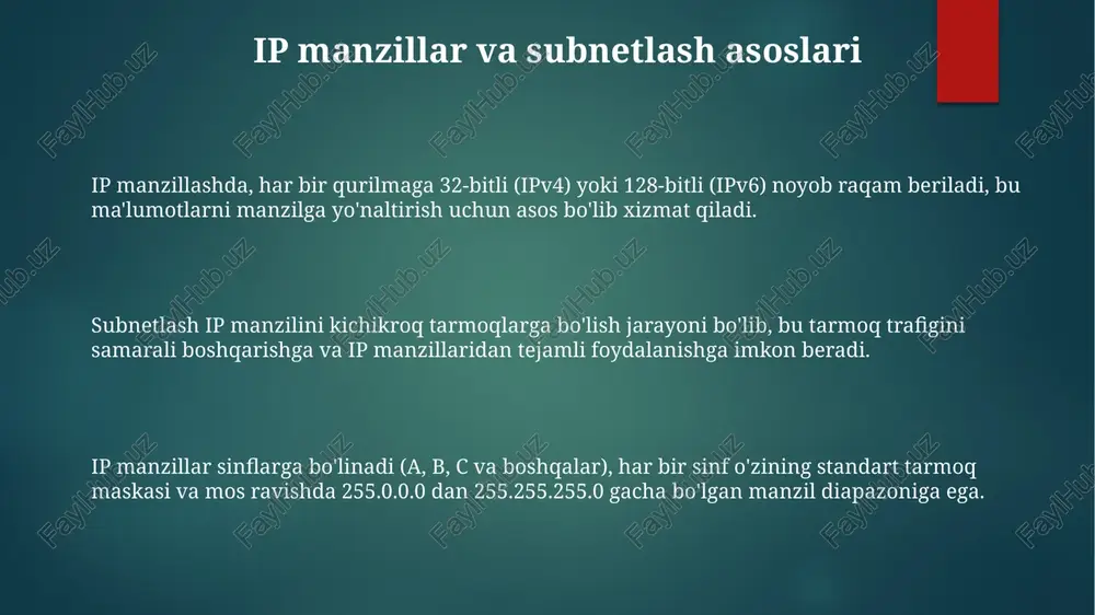 ip manzillashtizimivasubnetlashprinsplari - Page 3