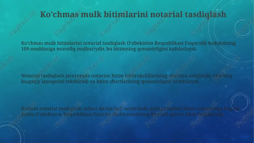 koʻchmas mulk bitimlarini notarial tasdiqlash - Page 3