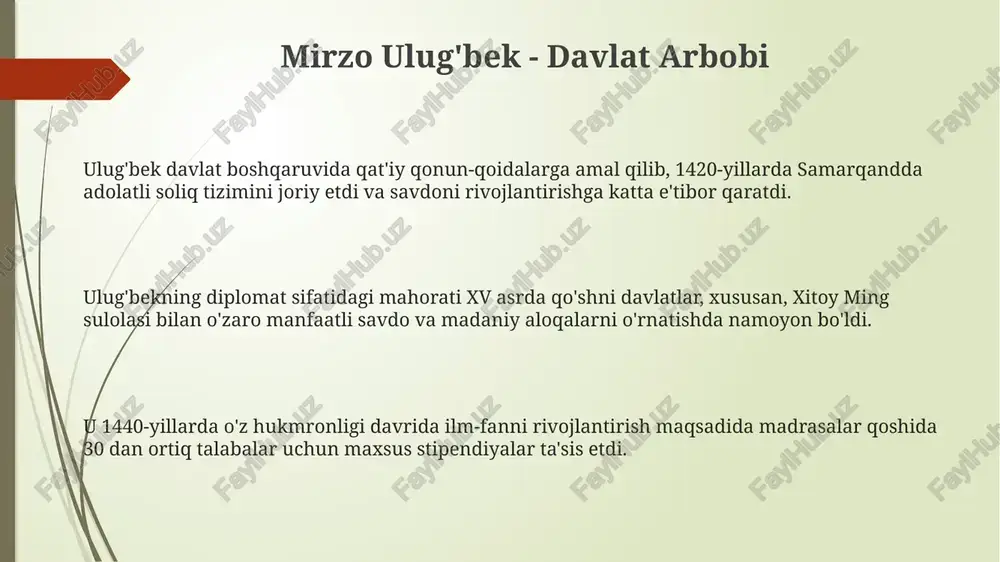 mirzo ulug'bek-davlat arbobi va buyuk olim - Page 3