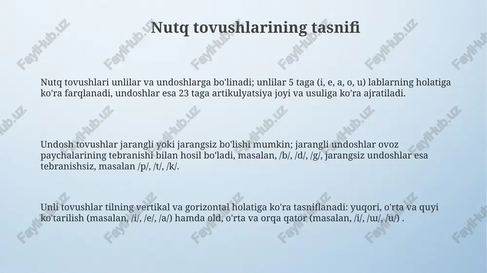 nutq tovushlarining tasnifi - Page 3