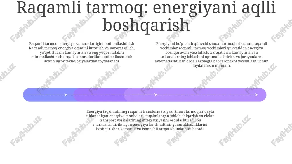 kommunal xizmatlar, davlat idoralari va sanoat manfaatdor tomonlari tahdidlar haqida maʼlumot almashish, ilgʻor tajribalarni ishlab chiqish va muvofiqlashtirilgan javob choralarini amalga oshirish uchun hamkorlik qilganda samaraliroq boʻladi tarmoqni himoya qilish: kiberxavfsizlik elektr tarmog'ini elektr ta'minotini buzishi mumkin bo'lgan kiberhujumlardan himoya qilish uchun juda muhimdir. bu xavfsizlik devorlari, hujumlarni aniqlash tizimlari va kirishni boshqarish kabi muhim infratuzilma va ma'lumotlarni himoya qilish bo'yicha chora-tadbirlarni amalga oshirishni o'z ichiga oladi. raqamli yechimlar: aqlli hisoblagichlar, sensorlar va bulutli hisoblash kabi raqamli texnologiyalar tarmoq xavfsizligini oshirish uchun yangi imkoniyatlarni taklif etadi e'tiboringiz uchun rahmat @taqdimot_robot image11.jpg image3.jpg image2.jpg /docprops/thumbnail.jpeg