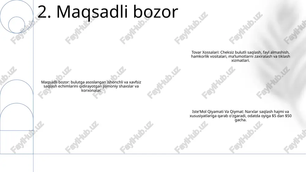 xizmatning qabul qilingan qiymatini oshiradigan omillar, masalan, brend obro'si, sifati va mijozlar tajribasi. tovar xossalari: mahsulot yoki xizmatning hajmi, vazni va unumdorligi kabi jismoniy yoki funksional xususiyatlarini tavsiflovchi atributlar. iste'mol qiyomati va qiymat: iste'molchilar mahsulot yoki xizmat uchun to'lashga tayyor bo'lgan narx, uning taqdim etadigan qiymati va bozorda mavjudligi kabi omillar bilan belgilanadi. 8. qiymat haydovchilar iste'mol naqshlari: tovar xossalari tovarlar va xizmatlarni sotib olish va ulardan foydalanishda shaxslar yoki guruhlarning xatti-harakatlari va afzalliklarini anglatadi. u ko'pincha sarflash odatlari, brendga sodiqlik va bu tanlovlar ortidagi sabablar kabi omillarni o'z ichiga oladi. iste'mol qiyomati: bu atama iste'molchilar tomonidan ma'lum bir tovar yoki xizmat uchun sarflangan umumiy qiymat yoki miqdorni bildiradi. u ko'pincha pul ko'rinishida ifodalanadi va muayyan mahsulot yoki xizmatlarga bo'lgan talab va ommabopligi haqida tushuncha berishi mumkin. qiymat: bu atama odatda tovar yoki xizmat uchun belgilangan narx yoki pul qiymatini bildiradi. bu iste'molchi tanlovining asosiy hal qiluvchi omili bo'lib, iste'mol …