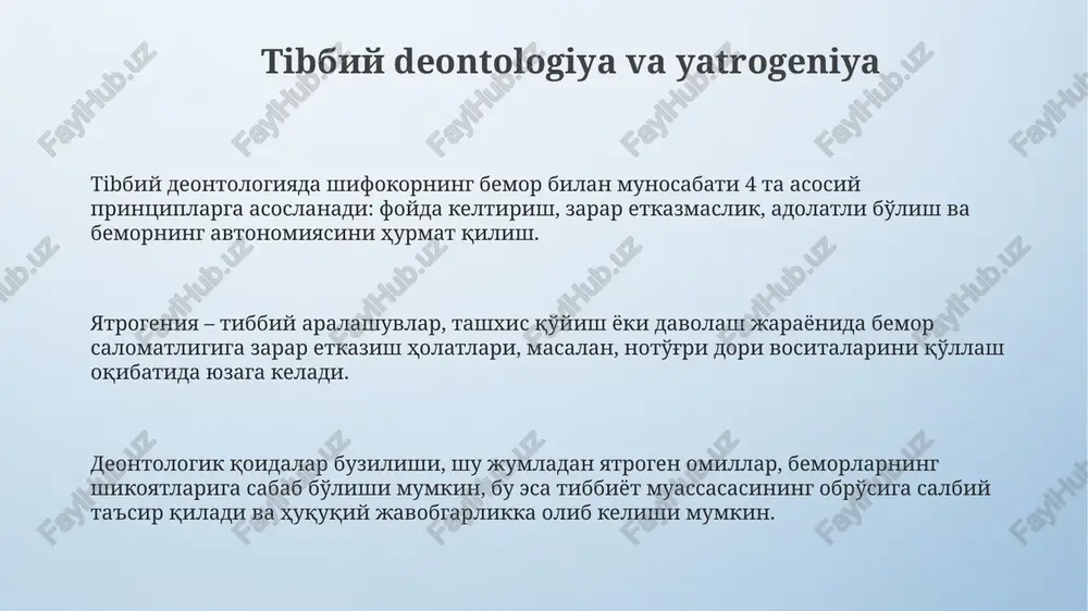 tibbiyot deontologiyasi va yatrogeniya - Page 3