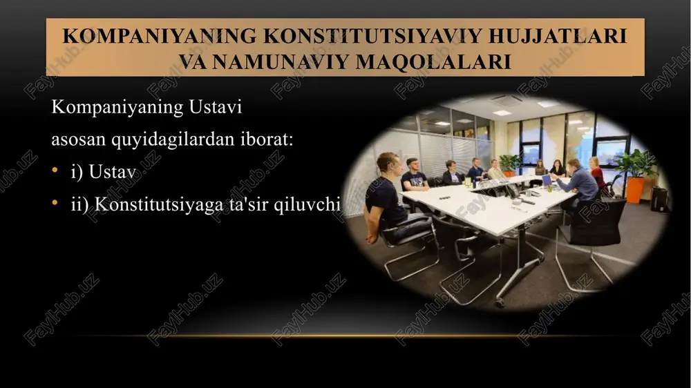 mumkin vijdonli test quyidagilarni o'z ichiga oladi; i) ko'pchilik o'zgartirish huquqiga ega, hatto ozchilik o'zgartirishni o'z manfaatlariga zarar etkazadi deb hisoblasa ham. ii) ozchilik kompaniyaga emas, balki ko'pchilikka foyda keltiradigan va ozchilikka nisbatan asossiz kamsitish bo'lgan o'zgarishlardan himoyalanish huquqiga ega. ozchiliklarni haydab chiqarish chetlatish holatlari bilan bog'liq; a) direktorni lavozimidan chetlashtirish maqsadida moddalarni o'zgartirish b) a'zolarning ko'pchiligiga ozchilikning ulushini o'zlariga topshirishga ruxsat berish uchun moddalarni o'zgartirish  chetlatish bo'yicha harakat, agar kompaniya uchun foydali bo'lsa ham, kamsituvchi bo'lsa ham, haqiqiy deb hisoblanadi. biroq, agar ko'pchilik ochiqdan-ochiq o'z kamsitishlari orqali o'zlariga ustunlik berishga harakat qilsalar, kompaniya ustidan ovoz berish orqali moddalarga kiritilgan o'zgartirishlar haqiqiy emas.  shuttleworth v cox bros & co bo'lib o'tdi: mablag'larni hisobga olmagan direktorning haydalishi haqiqiy deb topildi.  sidebottom v kershaw, leese & co. kompaniyaning maqolalari kompaniya bilan raqobatlashayotgan har qanday aktsiyadorning aktsiyalarini majburiy sotib olishga ruxsat berish uchun o'zgartirildi. bir aktsiyador kompaniya bilan raqobatlashdi va …