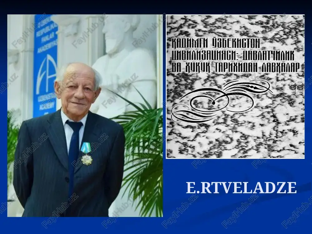 tlabki davlatchilik shakllanishida asosiy omillardan biri bo‘lib, bu ikkala jarayon uzviy holda kechgan. mil. avv. ii asr o‘rtalarida kichik shahardavlatlar shakllangan. o‘zbekistonning turli hududlaridagi qadimgi shaharlar xarobalari o‘rganib chiqilgan. tadqiqotlar shaharlardagi arxeologik topilmalardan ayrimlarining yoshi 2700-3000 yildan kam emasligini ko‘rsatdi. afrosiyob, ko‘ktepa (samarqand), qiziltepa (surxon vohasi), uzunqir, yerqo‘rg‘on (qashqadaryo vohasi) va boshqalar shular jumlasiga kiradi. o‘zbekistonda dastlabki shaharlar shimoliy baqtriyada (surxon vohasi) yuzaga kela boshladi, keyin so‘g‘diyona (qashqadaryo, samarqand, buxoro vohasi), xorazm va farg‘ona hududlariga tarqalgan. shaharlar sug‘orma dehqonchilik rivojlangan vohalarda, qadimgi savdo yo‘llari bo‘ylarida, hukmdorlar qarorgohlari atroflarida paydo bo‘lgan. ular vujudga kelgan davrdan boshlab siyosiy, iqtisodiy, madaniy, diniy va harbiy markaz vazifasini bajara boshlagan jarqo`ton saroy-ibodatxonasi .boshqaruvning shakllanishi . jarqo`ton haykallari majmuasi haykalchalar piktografik belgilar piktografik belgilar jarqo`ton muhrlari mil. avv. vii-vi asrlarda qadimgi baqtriya, xorazm va so‘g‘diyonada davlat uyushmalari «katta xorazm» (avesto tilida – xvarizam, qadimgi fors tilida – xvarazmish, qadimgi yunon tilida – xorasmiya) davlatiga oid tarixiy …