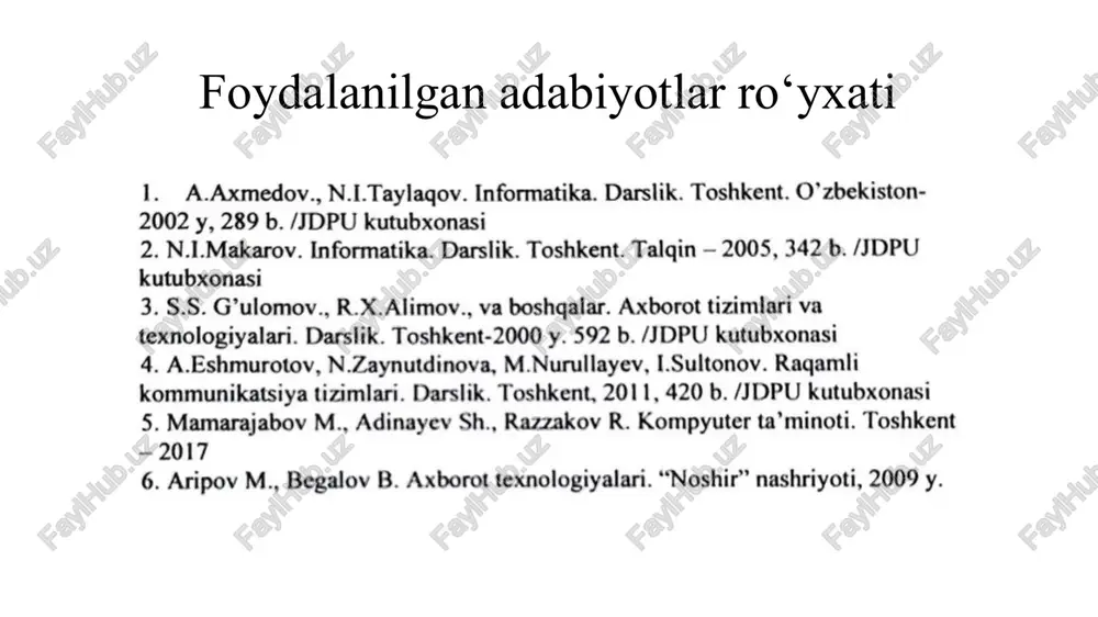 asb etadi va an’anaviy iqtisodiy jarayonlarni qayta tashkil etadi. ma'lumotlar bazalari va raqamli to‘lov tizimlari raqamli iqtisodiyotda ma'lumotlar bazalari biznes jarayonlarini boshqarish va tezkor axborot olish uchun ishlatiladi. raqamli to‘lov tizimlari esa iqtisodiyotdagi moliyaviy jarayonlarni osonlashtiradi. elektron to‘lov tizimlari, masalan, paypal, google pay, apple pay orqali xaridlarni amalga oshirish ancha oson va xavfsiz bo‘ladi. raqamli iqtisodiyotning rivojlanishi uchun zarur shart-sharoitlar tez internet rivojlangan raqamli infratuzilma aktga asoslangan kadrlar tayyorlash shuningdek, raqamli iqtisodiyot uchun rivojlangan qonunchilik va tartibga soluvchi mexanizmlar muhimdir. raqamli infratuzilma va kadrlar tayyorlash raqamli iqtisodiyotda kadrlar yetishmovchiligi katta muammo hisoblanadi. raqamli infratuzilma (masalan, serverlar, tarmoqlar, bulutli texnologiyalar)ni rivojlantirish esa samaradorlikni oshirish uchun zarur. ushbu sohada malakali mutaxassislarni tayyorlash esa ta’lim tizimining asosiy vazifasidir. image1.png image2.jpeg image3.png image4.jpeg image5.png image6.png image7.png image8.png image9.png image10.png image11.gif image12.jpeg image13.jpeg image14.png image15.jpeg image16.png image17.png image18.jpeg image19.png image20.jpeg image21.jpeg image22.jpeg /docprops/thumbnail.jpeg