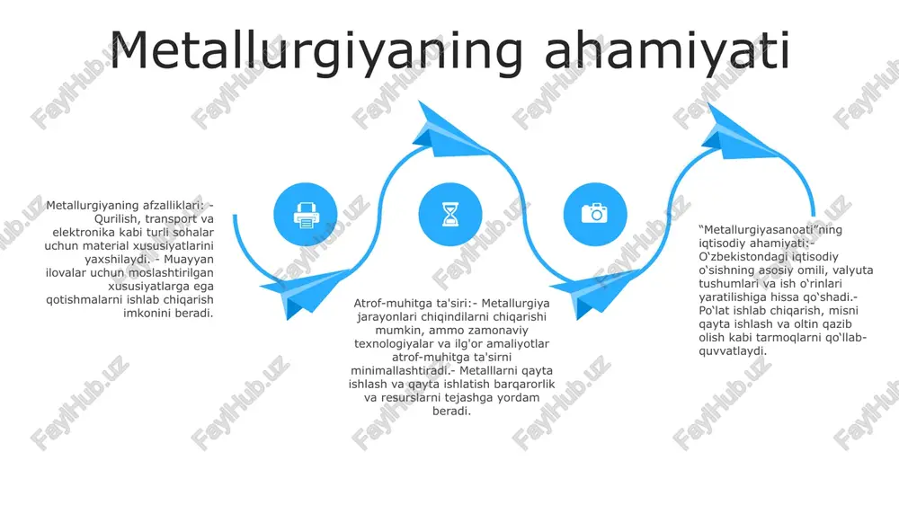 jarayonlari: payvandlash, lehimlash va lehimlash kabi metallarni birlashtirish uchun ishlatiladigan turli xil texnikalarni, shu jumladan ularning afzalliklari va cheklovlarini tavsiflaydi. sanoatda qo'llanilishi: turli sohalarda, jumladan avtomobilsozlik, aerokosmik, qurilish va ishlab chiqarishda qo'shilish va ishlab chiqarishning amaliy qo'llanilishini muhokama qiladi. metalllarga issiqlik bilan ishlov berish atmosferani nazorat qilish: issiqlik bilan ishlov berish paytida atrofdagi atmosfera metallarning kimyoviy tarkibi va sirt xususiyatlariga ta'sir qiladi haroratni nazorat qilish: issiqlik bilan ishlov berish paytida haroratni aniq nazorat qilish kerakli material xususiyatlariga erishish uchun juda muhimdir. metallurgiyasanoati isitish va sovutish jarayonlarini aniq va izchil ta'minlash uchun ilg'or haroratni o'lchash va nazorat qilish tizimlaridan foydalanadi. söndürme va temperleme: söndürme martenzitik mikroyapı olish uchun qizdirilgan metallni tez sovutishni o'z ichiga oladi, chiniqtirish esa mo'rtlikni kamaytiradigan va qattiqlikni yaxshilaydigan keyingi isitish jarayonidir metalllarning korroziyasi va himoyasi galvanik korroziya va katodik himoya: - galvanik korroziya va katodik himoya tamoyillarini tushuntiradi, shu jumladan turli xil ilovalar uchun tegishli qotishmalar va …
