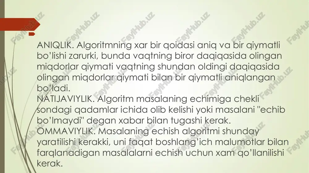 haz.org/oqituvchi-nutqiga-quyiladigan-talablar-quyidagilar.html https://muhaz.org/oqituvchi-nutqiga-quyiladigan-talablar-quyidagilar.html https://muhaz.org/oqituvchi-nutqiga-quyiladigan-talablar-quyidagilar.html  ko’rinib turibdiki, yuqoridagi uchchala misol algoritmi ham oddiy tilda yozilgan ekan. algoritmlarni oddiy tilda ifodalash kompyuterga kiritish uchun yaramaydi. buning uchun algoritmni kompyuter tilida shunday bayon qilish kerakki, masalan kompyuterda echish jarayonida bu algoritm ishni avtomatik boshqqarib turadigan bo’lsin. kompyuter tushunadigan shaklda yozilgan algoritm masalani echish dasturidir. algoritmni oddiy tilda yozishda to’rt xil amaldan: hisoblash, n- qadamga o’tish, shartni tekshirish, hisoblashning oxiri, shuningdek kiritish va chiqarish amallaridan foydalanilgan maqul. bular ichida eng ko’p foydalaniladigani hisoblash amalidir. https://muhaz.org/12--mavzu-kichik-vatan.html https://muhaz.org/12--mavzu-kichik-vatan.html https://muhaz.org/12--mavzu-kichik-vatan.html https://muhaz.org/12--mavzu-kichik-vatan.html https://muhaz.org/12--mavzu-kichik-vatan.html https://muhaz.org/12--mavzu-kichik-vatan.html https://muhaz.org/12--mavzu-kichik-vatan.html https://muhaz.org/12--mavzu-kichik-vatan.html https://muhaz.org/12--mavzu-kichik-vatan.html https://muhaz.org/qurilish-fakulteti.html https://muhaz.org/qurilish-fakulteti.html https://muhaz.org/qurilish-fakulteti.html fortran tili eng eski yuqori pog`onadagi dasturlash tili. ilmiy hisob-kitoblar uchun mo`ljallangan dasturlash tili. “formulalarni o`girish” tili fortran (formula translator), 1956 yili john backus tomonidan ibm(international business machines – xalqaro biznes mashinalari) korporatsiyasi uchun ishlab chiqilgan. tilda arifmetik amallar, tarqalgan mantiqiy masalalar, ro`yxat shakllarini tuzish, iqtisodiy hisob-kitoblar yengillik bilan bajariladi. fortran tili hozirgacha mustahkam o`rinni egallab kelmoqda. chunki …