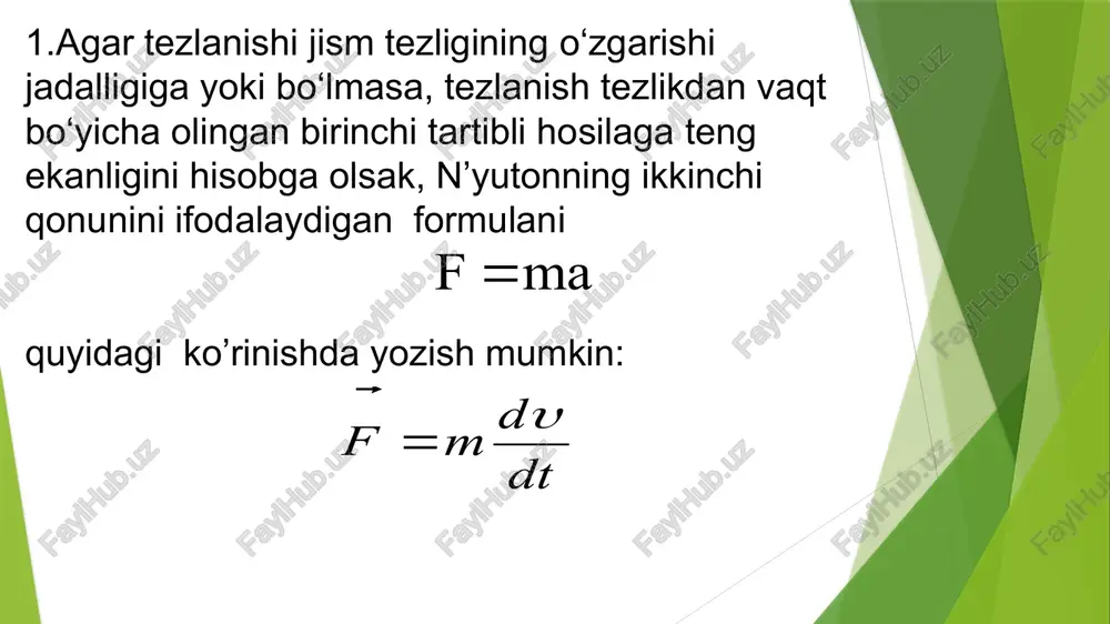 mexanikada saqlanish qonunlari - Page 3