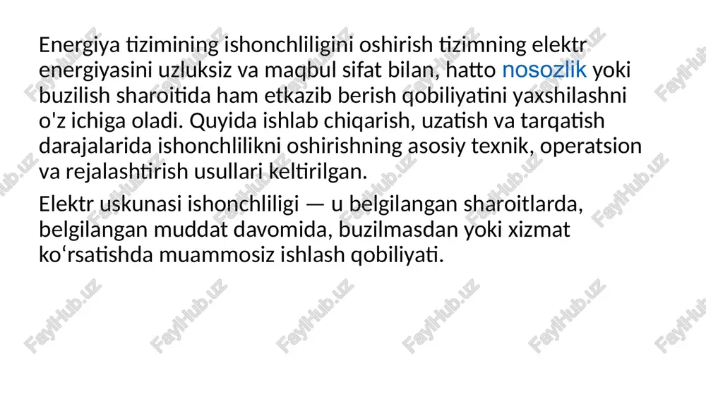uzgich — ortiqcha tokda zanjirni avtomatik uzadi rele himoyasi — har xil nosozliklarga nisbatan differensial, maksimal tok, vaqtli relelar ishlaydi. foydalanilgan adabiyotlar wikipediya tiqxmmi kiberleninka arxiv.uz etiboringiz uchun rahmat image1.png image2.jpeg image3.jpeg /docprops/thumbnail.jpeg