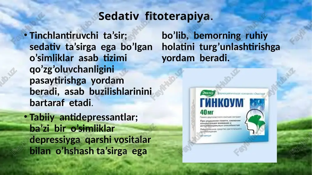 a, yallig’langan, yiringli yuzalarda surtma, pasta, shamcha, kukun, qaynatma shaklida qo’llaniladi. ba’zi hollarda ichak sohalarida yuzaga keladigan yallig’lanish o’chog’larida ham qo’llaniladi. burishtiruvchi vositalar naftalan – ozarboyjonda qazib olinadigan naftalan neftini qayta ishlash mahsuloti hisoblanadi. surtma kabi konsistensiyaga ega bo’lib, 2- 5 % pasta sifatida o’tkir yallig’lanish jarayonlarida buyuriladi.u ham burishtiruvchi vositalar kabi retseptorlarning sezish hususiyatini bartaraf etadi. tanin – alkaloidlar va og’ir metall tuzlari bilan zaharlanganda 0,5% li suvli eritma sifatida oshqozonni yuvish uchun qo’llaniladi. tanin alkaloid hamda og’ir metall tuzlarini cho’kmaga tushiradi. burishtiruvchi vositalar bundan tashqari burishtiruvchi vositalar oshqozon – ichak tizimining o’tkir yallig’lanishida (oshqozon va o’n ikki barmoqli ichak yara kasalliklarida, surunkali gastritda, duodenitlarda); nafas olish yo’llari, og’iz bo’shlig’i va xalqumning o’tkir va surunkali yallig’lanishida; teri kasalliklarida, kuyganda, tropic yaralarda, furunkul, eczema va o’tkir dermatitlarda qo’llaniladi. katta konsentradiyadagi metall tuzlari qitiqlovchi ta’sir ko’rsatishi mumkin. burishtiruvchi ta’sirga ega bo’lgan fitopreparatlar eman po’stlog’i qaynatmasi (damlamasi) - (decoctum (infusum) cortices quercus). …