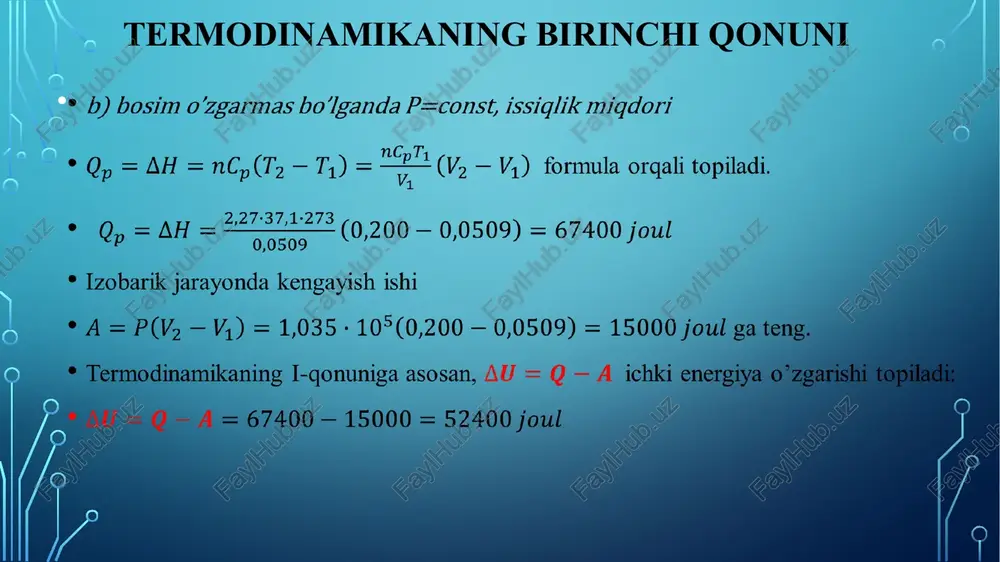 termodinamikaning birinchi qonuni - Page 3