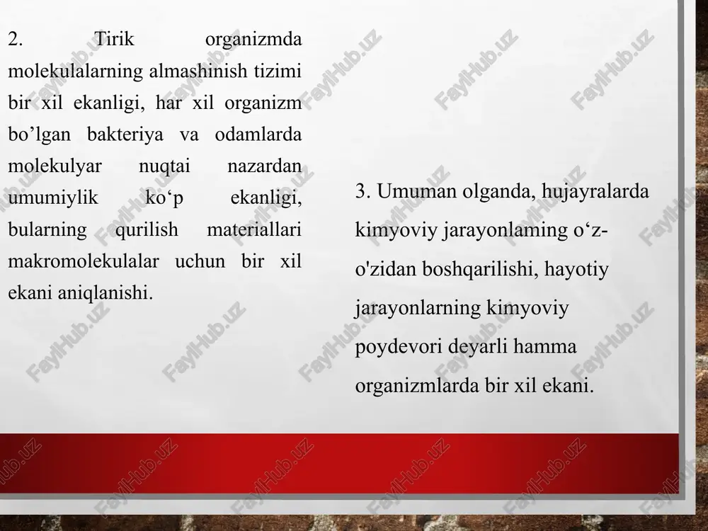 sida u ribosomadan ajralib ketadi va shu bilan polipeptid sintezi to‘la to‘xtaydi. e’tiboringiz uchun raxmat image3.jpg image4.jpeg image5.jpeg image6.jpeg image7.jpeg image8.png image9.jpeg image10.png image11.jpeg image12.jpeg image13.png image14.png image15.png image16.png image17.png /docprops/thumbnail.jpeg