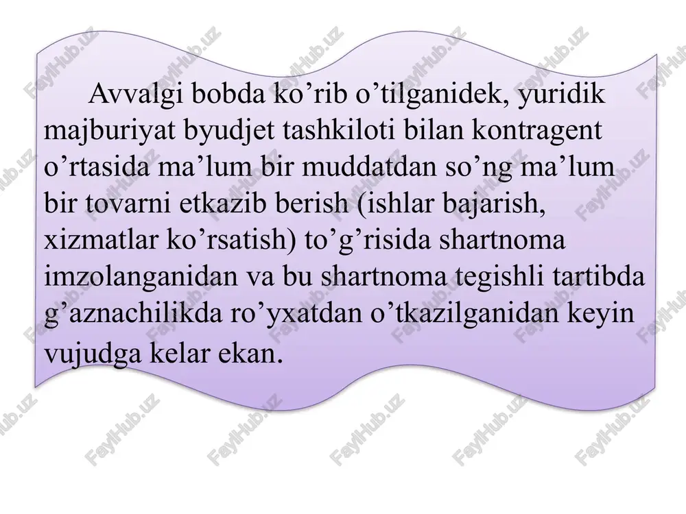 saqlash, markazlashtirilgan tadbirlarni o’tkazish, kapital qo’yilmalar va boshqa maqsadlar uchun to’lovlarning tasdiqlangan xarajatlar smetasi va kapital qo’yilmalar limitlari doirasida amalga oshiradi. o’zbekiston respublikasi vazirlar mahkamasining 1999 yil 3 sentyabrdagi 414-sonli “byudjet tashkilotlarini mablag’ bilan ta’minlash tartibini takomillashtirish to’g’risida”gi qaroriga muvofiq, byudjetdan mablag’ oluvchilarni davlat byudjetidan xarajatlarning to’rt guruhi bo’yicha moliyalashtirish tartibi belgilangan: o’zbekiston respublikasi hukumat qarorlari to’plami, 1999 y. № 9, 51-modda iii. kapital qo’yilmalar (davlat investitsiya dasturida nazarda tutilgan manzilli ro’yxatlarga muvofiq); i. ish haqi va unga tenglashtirilgan to’lovlar; ii. ijtimoiy soliq; iv. boshqa xarajatlar (oziq-ovqat, dori-darmon, kommunal xizmatlar va boshqa xarajatlar). byudjetdan mablag’ oluvchilarning i va ii guruh bo’yicha xarajatlar to’lovi birinchi navbatda amalga oshiriladi. bunda, i guruh xarajatlarini ii guruh xarajatlari to’lovisiz amalga oshirish taqiqlanadi. tegishli byudjet bo’yicha i va ii guruh xarajatlari to’lovi uchun g’azna hisobvaraqlarida zarur mablag’larni qoplaydigan qoldiqlar mavjud bo’lganda, i va ii guruh xarajatlarini to’liq amalga oshirgan tashkilotlar bo’yicha iv guruh xarajatlarini amalga …
