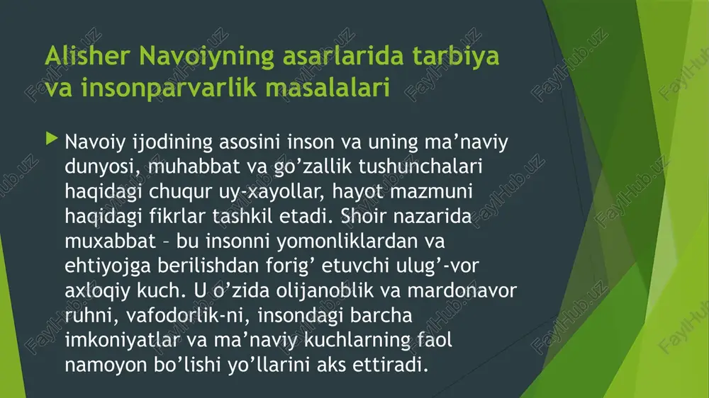 radi. so’ng sheroz shahri qozisi etib tayinlanadi. qozilikdan iste’foga chiqqach, mudarrislik qiladi. umrining oxirida o’z qishlog’iga qaytib, ilmiy ish bilan band bo’ladi. davoniy eron, hindiston, iroqning ko’p shaharlarida bo’lib, olim va shoirlar bilan uchrashdi. forobiy, ibn sino, nasriddin tusiy va boshqalarning dunyoqarashini o’rgandi, temur va temuriylar davrida yashagan mutafakkirlar asarlaridan unumli foydalandi. davoniyning asosiy asarlari «axloqi jaloliy», «risolatul-xuruf» («harflar haqida risola»), «risolayi isboti vojib» («zaruriyatning isboti haqida risola»), «risola ul-mufradot» («moddalar haqida risola»), «risolayi fi tavjix ultashbih» («majoz talqini xaqida risola»), «risola dar elm un-nafs» («ruhshunoslik to’g’risida risola»), «tariqati tarbiyat ul-avlod» («bolalarni tarbiyalash usuli») “axloqiy jaloliy” asarining pedagogik fikrlar rivojidagi o’rni davoniy inson o’zining aqliy qobiliyatini tarbiyalash uchun quyidagilarga amal qilish lozimligini uqtiradi: 1) zehn o’tkirligi; 2) fahmlilik; 3) zehn ravshanligi; 4) bilimni tez egallash qobiliyati; 5) qo’yilgan muammoni tezda anglashi; 6) yodlash qobiliyati; 7) xotira. davoniy insonga foyda keltiradigan kasb- hunarni uchga bo’ladi: 1) inson aqliy faoliyati bilan bog’liq; …