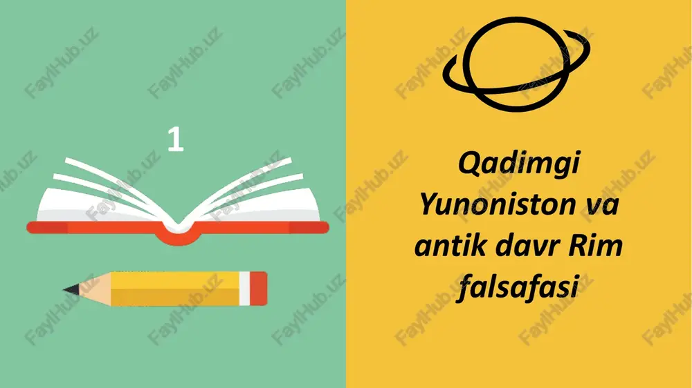 ti va chegarasi haqida fikr yuritgan. bu qadimgi yunon gnoseologiyasining rivojiga turtki boldi. ksenofant ilgari surgan g‘oyalar uning shogirdi eley falsafiy maktabining ko‘zga ko‘ringan namoyandalaridan biri, eramizdan awalgi 504-yili tugllgan parmenid tomonidan rivojlantirilgan. parmenidning shogirdi va do‘sti zenon (490—430-yillar) o‘z ustozining ta’limotini himoya qildi va uni rivojlantirdi. qadimgi yunon madaniyatida sofistlar falsafasi katta o‘rin tutadi. sofistlar antropologiya (inson haqidagi fan) va gnoseologiya (bilish to‘g‘risidagi fan) muammolari bilan shug‘ullangan. sofistlar yangi kasblarning mohir ustalari, ya’ni o‘qituvchilar, diplomatlar, notiqlar, sud mahkamalarida ishlovchi mutaxassislardan iborat bolib, haqiqat, osoyishtalik, adolat o‘rnatishga xizmat qilgan. ularning ta’limoti suqrot falsafasiga ham ma’lum darajada ta’sir ko‘rsatgan. suqrot (eramizdan oldingi 469—399-yillar) (asli — sokrat) — qadimgi yunon faylasufi, u kambag‘aldan chiqqan, tosh yo‘nuvchining o‘g‘li, afina hayotida faol ishtirok etgan, yoshlar tarbiyasi bilan shug‘ullangan, hurfikrli inson, o‘ta bilimdon kishi sifatida mashhur bolgan. uning hayoti fojiali tugagani to‘g‘risidagi misol falsafiy afsonaga aylanib ketgan. o‘z davrida afinadagi hukmron tartib-qoidalarga qarshi chiqib, yangi …