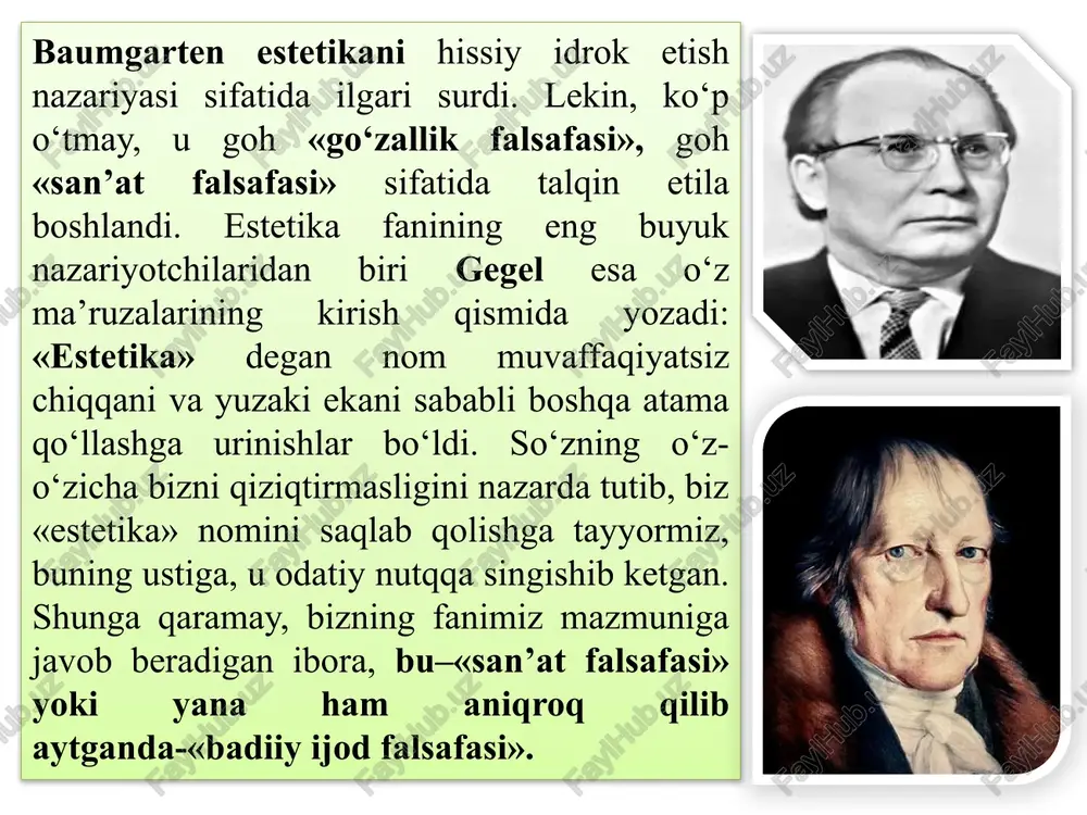 maydi. nafosat. nafosat bir tomonlama, real voqelikni, ikkinchi tomondan ilmiy tushunchani anglatadi. u real voqelik sifatida inson hayotining barcha sohalarini nurlantirib turuvchi qamrovli ma’naviy hodisa, tushuncha sifatida esa estetika faniga oid yuzlab, ehtimol, minglab atamalarni o‘z ichiga olgan eng yirik istiloh, yevropacha ta’rifda –metakategoriya, estetika fanining tadqiqot obyekti. boshqacha qilib aytadigan bo‘lsak, nafosatning «hududi» nihoyatda keng, u obyektiv voqelik sifatida narsa-hodisalarning estetik xususiyatlarini anglatsa, subyektiv voqelik tarzida insonning ana shu estetik xususiyatlarini anglash va idrok etish borasidagi botiniy faoliyatidir. biroq, bu nafosatning bir tomoni, uni shartli ravishda tashqi nafosat yoki obyektdagi nafosat deyishimiz mumkin. nafosatning ikkinchi tomoni ham borki, o‘zini ichki nafosat yoki subyektdagi nafosat tarzida namoyon qiladi. ana shu ikkinchi jihat estetik jarayonni vujudga keltirishlik xususiyatiga ega bo‘lgan falsafiy hodisa-voqelikni estetik anglash bilan belgilanadi. nafosatli (estetik) ong – ma’naviy-ruhiy hodisalar majmui bo‘lib, ular ijtimoiy hayot zaminida vujudga keladigan nafosatli his, did, fikr, orzu, qarash, nazariya tizimini anglatadi. nafosatli ong …