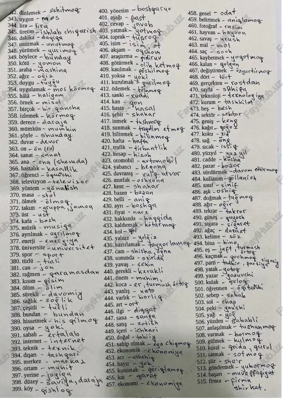 turk tilidan 1000ta so’zlar - Page 3