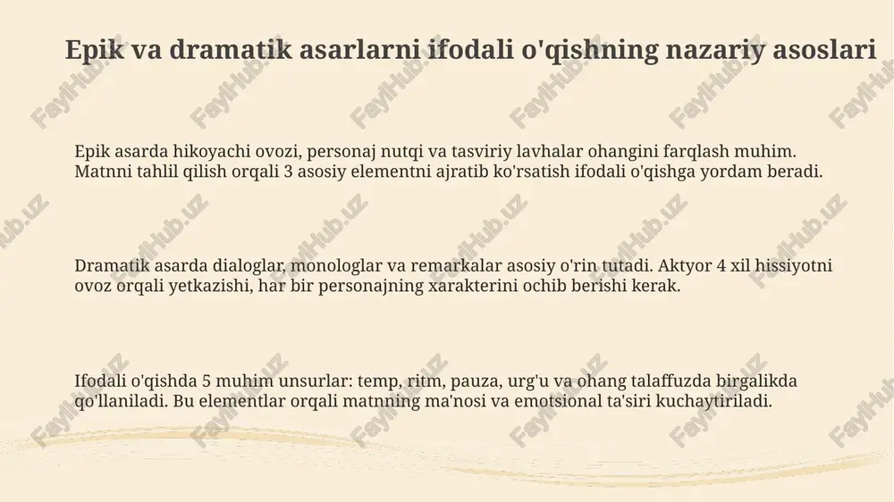 epik va dramatik asarlarni ifodali o'qish - Page 3