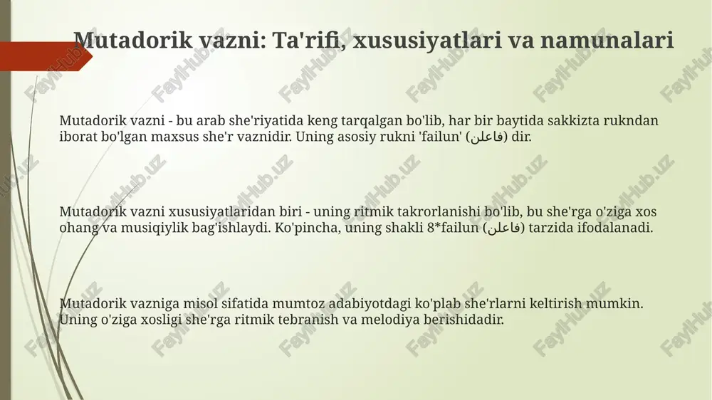 mutadorik va mutaqarib bahrvaznlari - Page 3