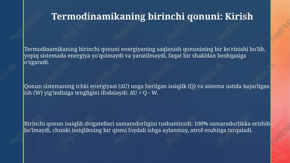termodinamikaning birinchi qonuni - Page 3