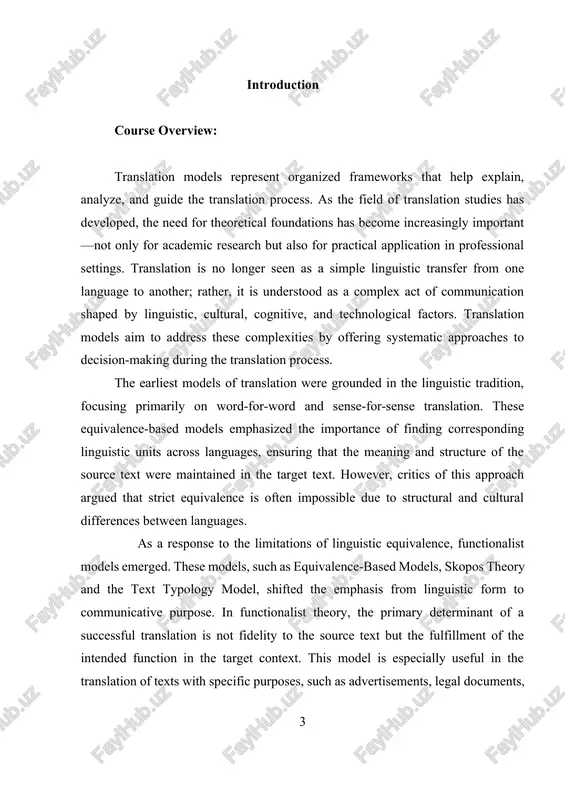 translation offer valuable insights into the mental activities of the translator. these models investigate how translators perceive, analyze, and reconstruct meaning during translation. they draw on theories from psycholinguistics and cognitive science to explore aspects such as memory, attention, problem-solving, and decision-making. cognitive models highlight that translation is not just about linguistic knowledge but also about the ability to interpret context, resolve ambiguity, and make strategic choices in real time. with the rapid development of technology, computational and machine translation models have gained prominence in both academic and industrial translation practices. early rule-based systems relied on linguistic rules, while statistical models used large bilingual corpora to calculate probabilities of word pairings. the latest advancement, neural machine translation (nmt), uses deep learning to produce more fluent and natural-sounding translations. while these models offer speed and scalability, they often struggle with nuances, idiomatic expressions, and culturally sensitive content. therefore, human oversight remains …