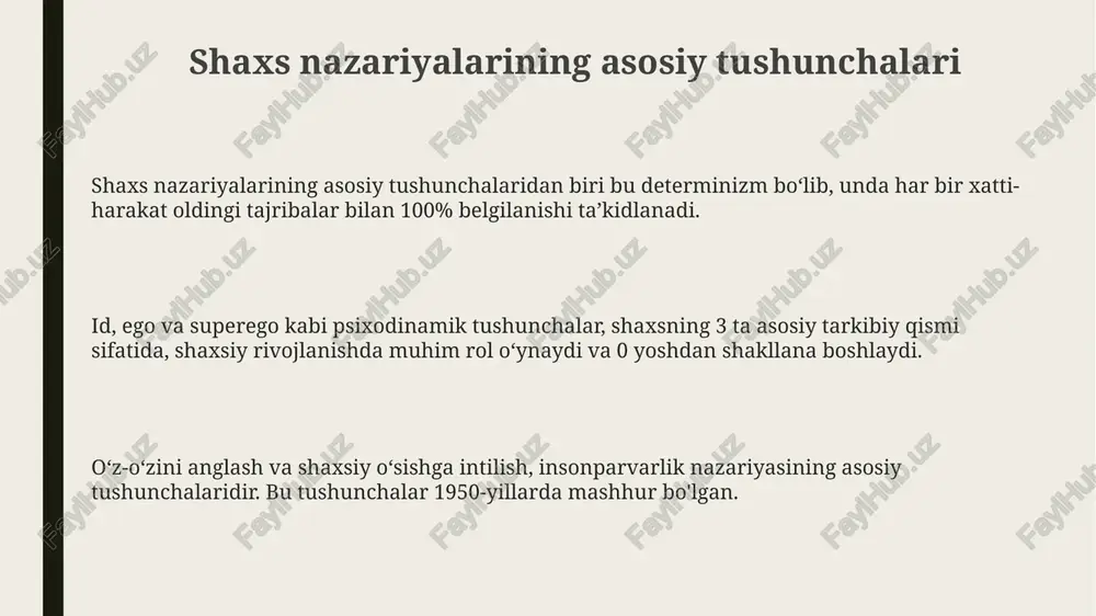 shaxs nazariyalarining asosiy tushunchalari - Page 3