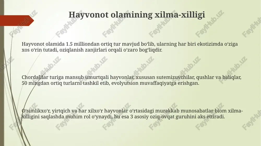 hayvonot olamining xilma-xilligi - Page 3