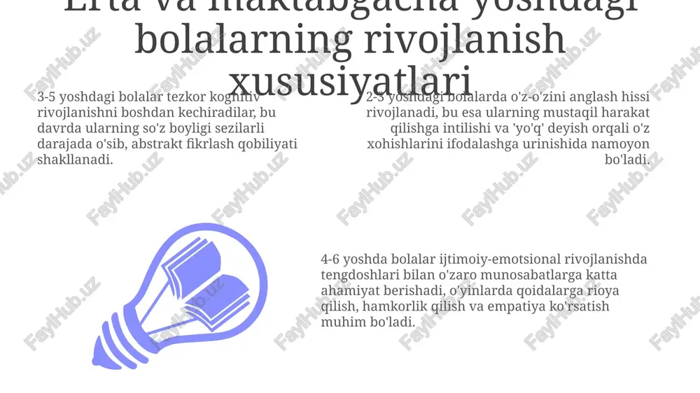 erta va maktabgacha yoshdagibolalargata'limberishningozigaxosligi - Page 3