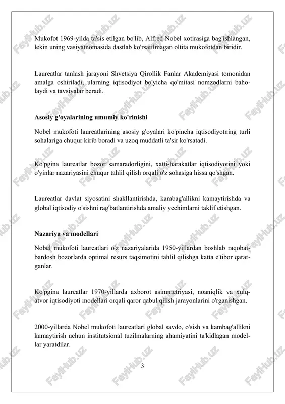 i rivojlanishi, inson psixologiyasining iqtisodiy qarorlarga ta'sirini o'rganish orqali, yanada real modellarni yaratishga imkon berdi. iqtisodiy siyosatga ta'siri nobel mukofoti laureatlari tomonidan ilgari surilgan progressiv soliq siyosati, daromad tengsizligini kamaytirishga va ijtimoiy xizmatlarni moliyalashtirishga sezilarli ta'sir ko'rsatadi. behavioral iqtisodiyot g'oyalari, shaxsiy qaror qabul qilishga ta'sir o'tkazish orqali pensiya jamg'armalari va sog'liqni saqlash siyosatini optimallashtirishda muhim rol o'ynaydi. nobel mukofoti sovrindorlari, xususan, institutsional iqtisodiyot bo'yicha, korrupsiyaga qarshi kurashish va davlat boshqaruvining samaradorligini oshirish strategiyalarini ishlab chiqishga yordam beradi. tanqid va bahslar nobel mukofoti laureatlarining g'oyalari, empirik tekshiruvlarsiz nazariyaga asoslanganligi sababli, 1970-yillarda lucas tanqidi kabi muhim bahslarga sabab bo'ldi. ba'zi tanqidchilar, nobel mukofoti g'oliblarining ishlari o'z vaqtida dolzarb bo'lsa-da, 2008-yilgi moliyaviy inqiroz kabi keyingi davrlarda amaliy ahamiyatini yo'qotganini ta'kidlaydi. mukofotning siyosiy ta'siri ham bahslarga sabab bo'ladi, chunki ba'zi g'oliblar neoliberal siyosatni qo'llab-quvvatlagani uchun tanqid qilinadi, xususan 1980-90 yillarda. shaxsiy hayoti va faoliyati u 1960-yillarda mitda o'qigan, u yerda kelajakdagi nobel mukofoti sovrindorlari …