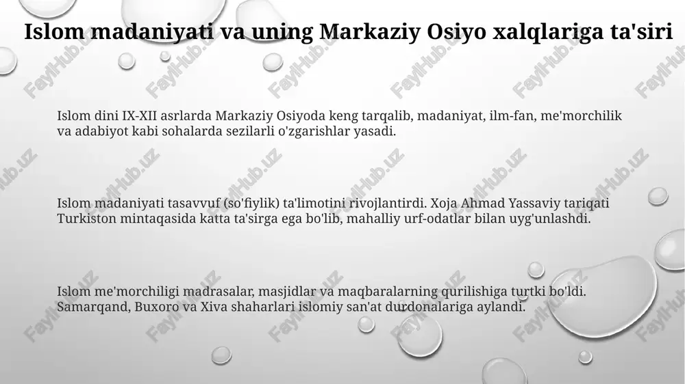 islom madaniyatining markaziy osiyo xalqlariga ta'siri - Page 3