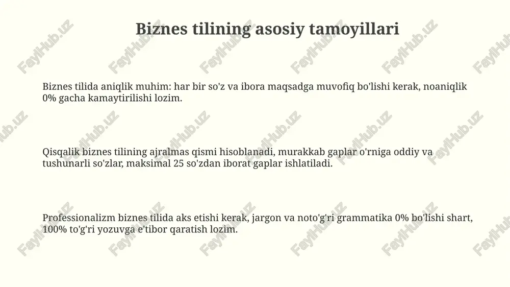 biznes tilining asosiy xususiyatlari - Page 3
