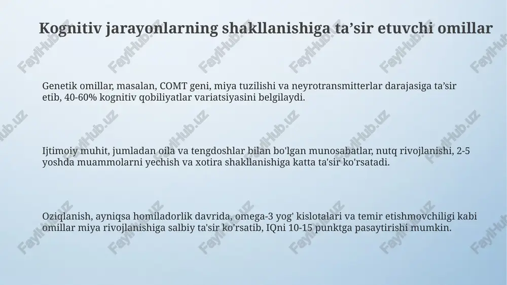 kognitiv jarayonlarning shakllanishiga taʼsir etuvchi omillar - Page 3