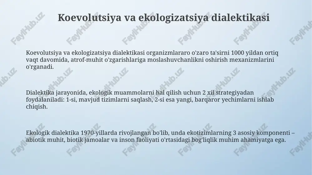 koevolutsiya va ekologizatsiya dialektikasi - Page 3