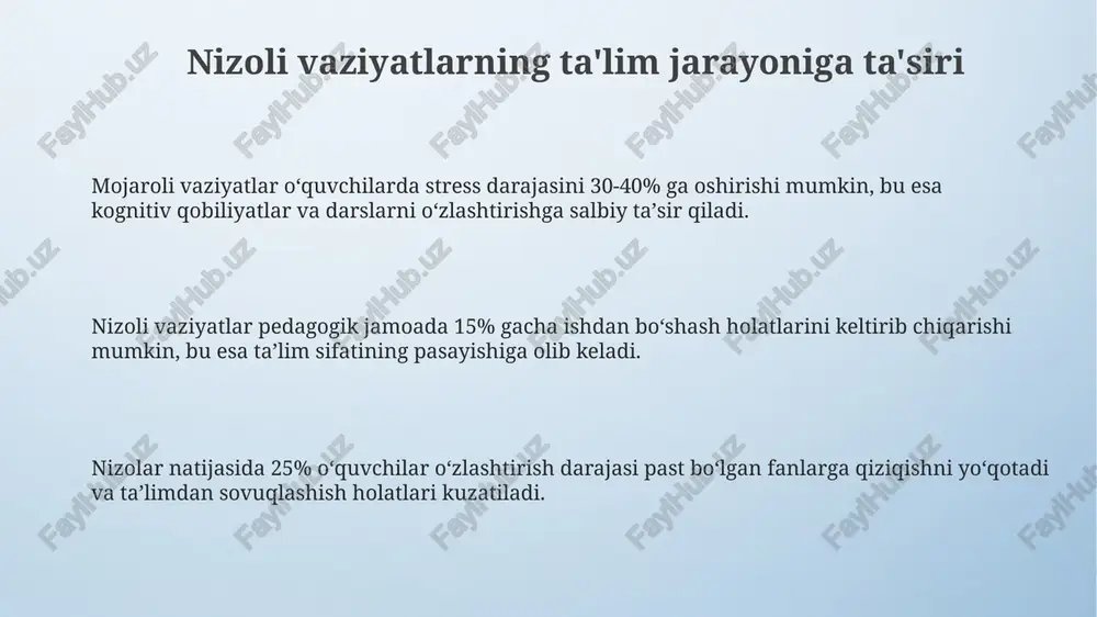 nizoli vaziyatlarning ta'lim jarayoniga ta'siri - Page 3